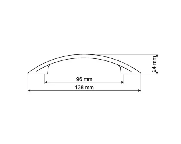Uchwyt meblowy UN90, chrom satynowy, 128 mm Uchwyt meblowy UN90, chrom satynowy, 128 mm