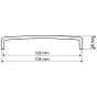 Uchwyt meblowy UN94, aluminium, 128 mm Uchwyt meblowy UN94, aluminium, 128 mm