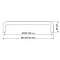 Uchwyt meblowy US10, chrom, 128 mm Uchwyt meblowy US10, chrom, 128 mm