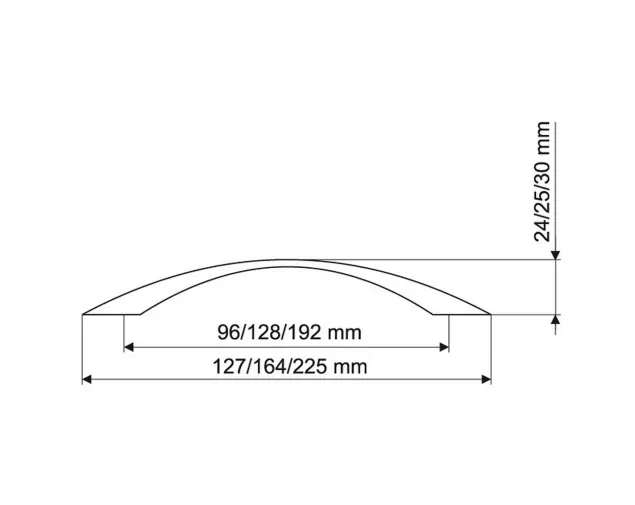 Uchwyt meblowy US26, chrom, 128 mm Uchwyt meblowy US26, chrom, 128 mm