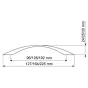 Uchwyt meblowy US26, aluminium, 192 mm Uchwyt meblowy US26, aluminium, 192 mm