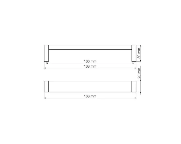 Uchwyt meblowy UA67, 320 mm ( Na zamówienie ) Uchwyt meblowy UA67, 320 mm ( Na zamówienie )