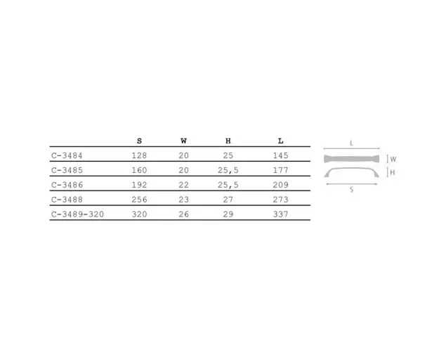Uchwyt meblowy Songo, chrom, 256mm Uchwyt meblowy Songo, chrom, 256mm