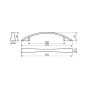 Uchwyt meblowy UN37, 128 mm, stal szlifowana