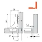 Zawias standardowy do drzwi wewnętrznych 100° CLIP, 71M2750 Zawias standardowy do drzwi wewnętrznych 100° CLIP, 71M2750