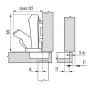 Zawias nakładany 170° CLIP, 71T6550 Zawias nakładany 170° CLIP, 71T6550