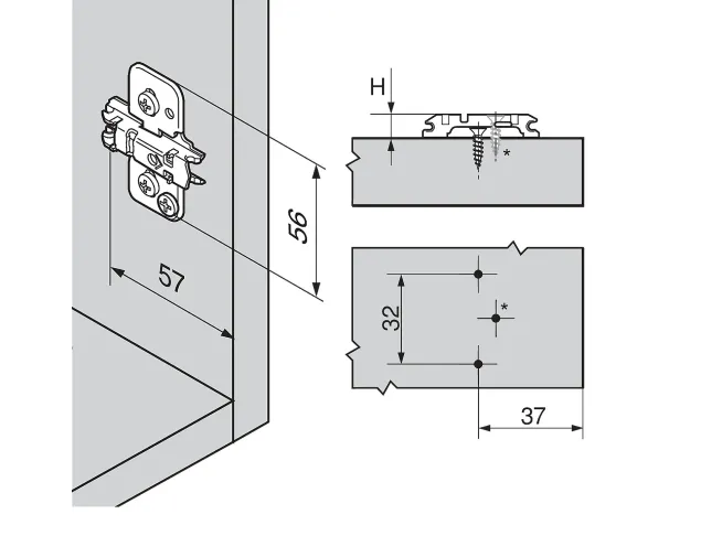 Prowadnik 173H7100, clip-top, 0mm, mimośród V500 Prowadnik 173H7100, clip-top, 0mm, mimośród V500