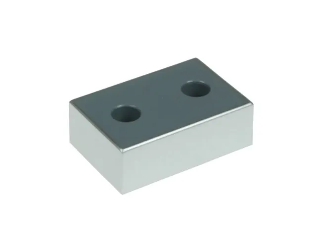 Nóżka meblowa NM14, plastik, aluminium, H-20mm Nóżka meblowa NM14, plastik, aluminium, H-20mm