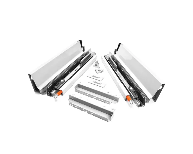 Szuflada TandemBox Antaro L-400, wysoka D, (203 mm), bok M (83.6 mm), reling, biała, blumotion Szuflada TandemBox Antaro L-400, wysoka D, (203 mm), bok M (83.6 mm), reling, biała, blumotion