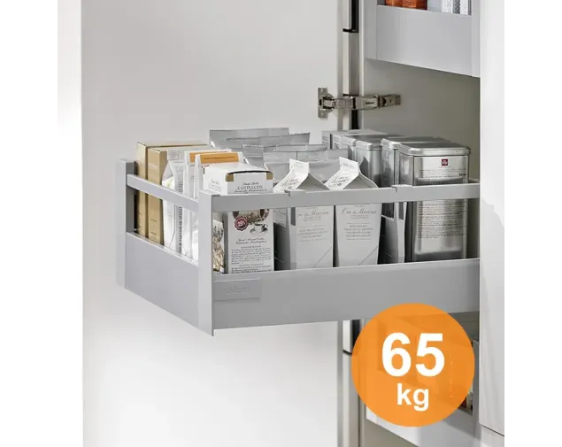 Szuflada wewnętrzna TandemBox Antaro 450mm - wysoka wys. D, szara, 65kg Szuflada wewnętrzna TandemBox Antaro 450mm - wysoka wys. D, szara, 65kg