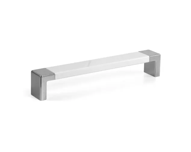Uchwyt meblowy ENCATO C-4409, 160mm, biały+chrom Uchwyt meblowy ENCATO C-4409, 160mm, biały+chrom