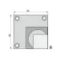 Noga z regulacją 45X45mm, wys. 710 mm, INOX Noga z regulacją 45X45mm, wys. 710 mm, INOX