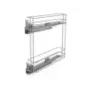 Cargo Mini Boczne 200 mm, LEWE, 2 p&oacute;łki, srebrne, cichy domyk, linia PRO