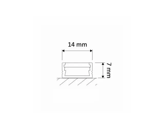 Profil LED nawierzchniowy Line Mini, Czarny, 2mb, klosz czarny Profil LED nawierzchniowy Line Mini, Czarny, 2mb, klosz czarny