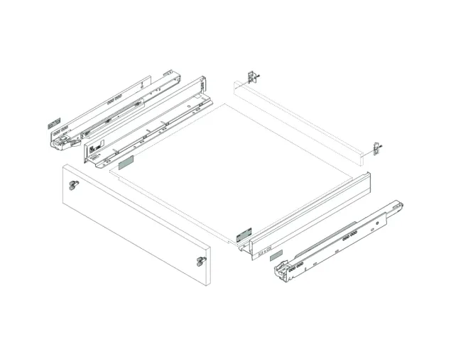 Mocowanie frontu do LEGRABOX, symetryczne ZF7N70E2 Mocowanie frontu do LEGRABOX, symetryczne ZF7N70E2