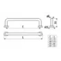 Uchwyt meblowy US18, czarny MAT + złoty MAT, 320mm Uchwyt meblowy US18, czarny MAT + złoty MAT, 320mm