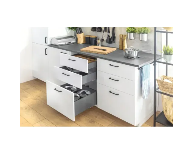 Szuflada AXISPRO, niska H-69mm, 450 mm, pełny wysów, biała Szuflada AXISPRO, niska H-69mm, 450 mm, pełny wysów, biała