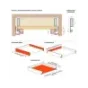 Ścianka boczna szuflady dwuściennej LineaBox, 550mm, H-77mm, Biały Ścianka boczna szuflady dwuściennej LineaBox, 550mm, H-77mm, Biały