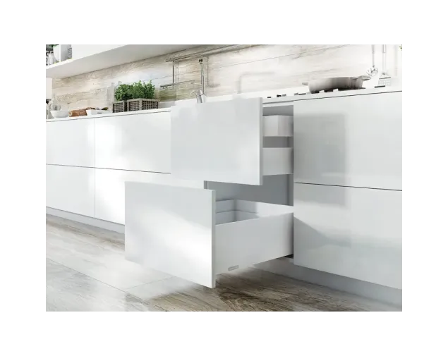 Ścianka boczna szuflady dwuściennej LineaBox, 550mm, H-77mm, Biały Ścianka boczna szuflady dwuściennej LineaBox, 550mm, H-77mm, Biały