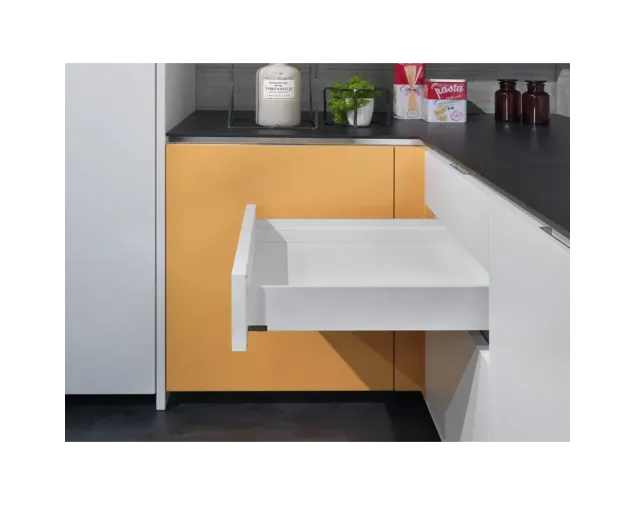 Ścianka boczna szuflady dwuściennej LineaBox, 550mm, H-104mm, Biała Ścianka boczna szuflady dwuściennej LineaBox, 550mm, H-104mm, Biała