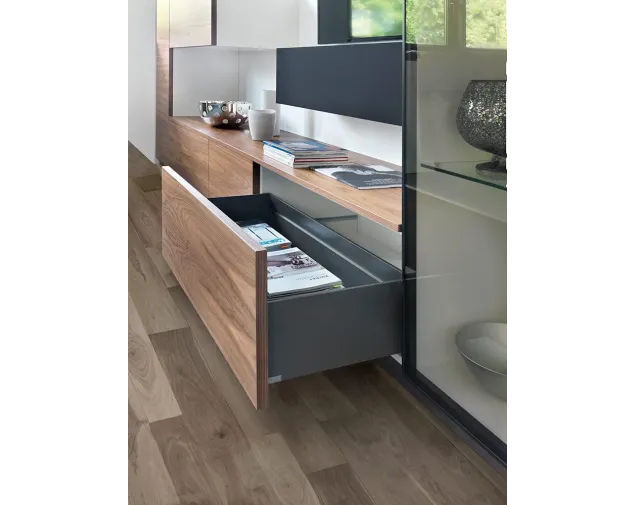 Zestaw - Szuflada TR&Oacute;JŚCIENNA LineaBox, 500mm, wys.180mm, szer. 600mm,Titanium