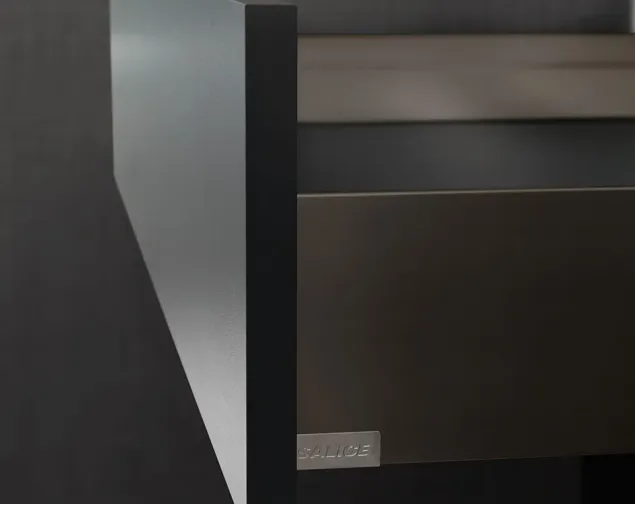 Zestaw - Szuflada TR&Oacute;JŚCIENNA LineaBox, 500mm, wys.180mm, szer. 600mm,Titanium