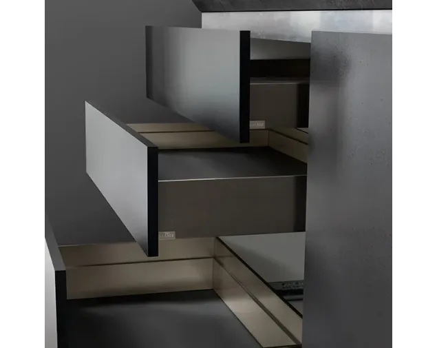 Zestaw - Szuflada TR&Oacute;JŚCIENNA LineaBox, 500mm, wys.104mm, szer. 900mm,Titanium