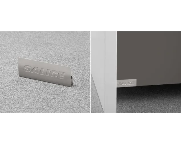 Zaślepka do szuflad LineaBox z wytłaczanym logo SALICE, SCCX83H9SN Zaślepka do szuflad LineaBox z wytłaczanym logo SALICE, SCCX83H9SN