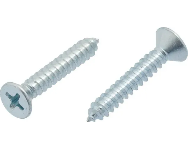 Blachowkręt z łbem stożkowym 3.5X9.5 mm, biały ocynk Blachowkręt z łbem stożkowym 3.5X9.5 mm, biały ocynk