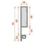 Ścianka boczna szuflady dwuściennej LineaBox, 350mm, H-75mm, Inox Ścianka boczna szuflady dwuściennej LineaBox, 350mm, H-75mm, Inox