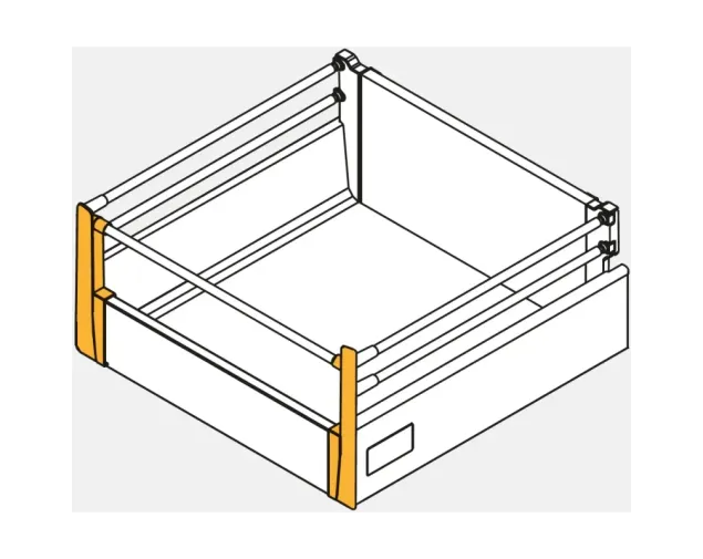 Zestaw do szuflady wewnętrznej wysokiej ModernBox (panel+złączki), biały Zestaw do szuflady wewnętrznej wysokiej ModernBox (panel+złączki), biały
