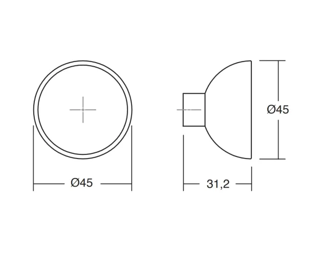 Wieszak meblowy BOL, Ø45mm, czarny + drewno Wieszak meblowy BOL, Ø45mm, czarny + drewno