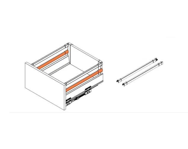 Reling wzdłużny kwadratowy do szuflad GTV Modern Box PRO, 500mm, biały Reling wzdłużny kwadratowy do szuflad GTV Modern Box PRO, 500mm, biały