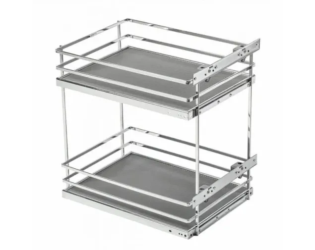 Kosz cargo boczny MovixPro, 2 półki, do szafki 300mm, bez prowadnic, chrom Kosz cargo boczny MovixPro, 2 półki, do szafki 300mm, bez prowadnic, chrom