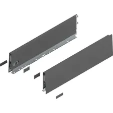 Boki Szuflady MERIVOBOX, dł. 500 mm, K 129mm, 470K5002S R+L, Antracyt