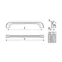 Uchwyt meblowy UU05, 128 mm, stal szlifowana