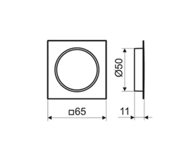 Oprawa Meblowa LED Kwadratowa, DL-43, chrom Oprawa Meblowa LED Kwadratowa, DL-43, chrom