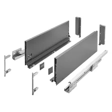 Szuflada GTV AXIS PRO PUSH TO OPEN, Wysoka H-167mm, 400 mm, antracyt