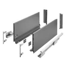 Szuflada GTV AXIS PRO PUSH TO OPEN, B.Wysoka H-199mm, 500 mm, antracyt