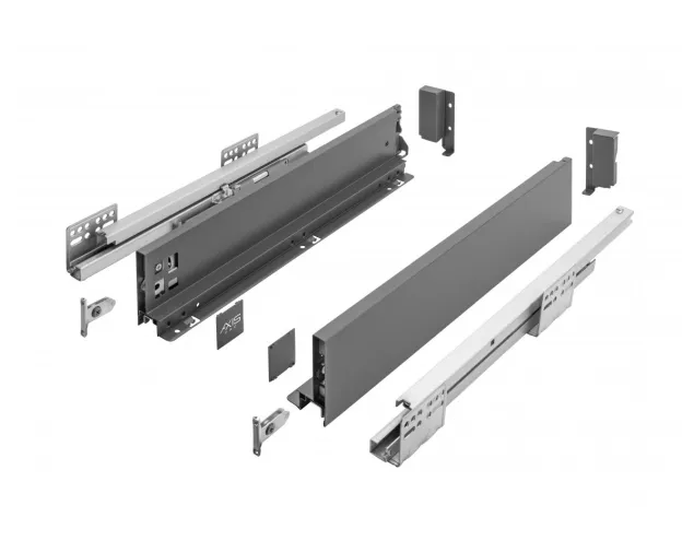 Szuflada AXISPRO, niska H-84mm, 500mm, antracytowa Szuflada AXISPRO, niska H-84mm, 500mm, antracytowa