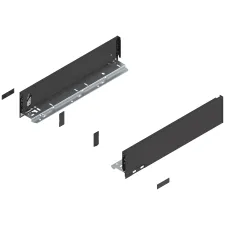 Komplet bok&oacute;w szuflady LEGRABOX P/L, L-400, Czarny , wys. M (90,5 mm)