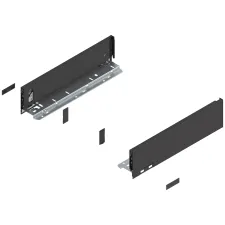 Komplet bok&oacute;w szuflady LEGRABOX P/L, L-350, Czarny , wys. M (90,5 mm)