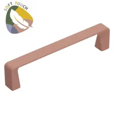 Uchwyt meblowy ENCANTO UU52, 128mm, soft touch, kolor: delikatny róż