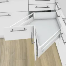 Szuflada narożna TandemBox Antaro z syncromotion 650mm, wys. D, szara (NA ZAM&Oacute;WIENIE))