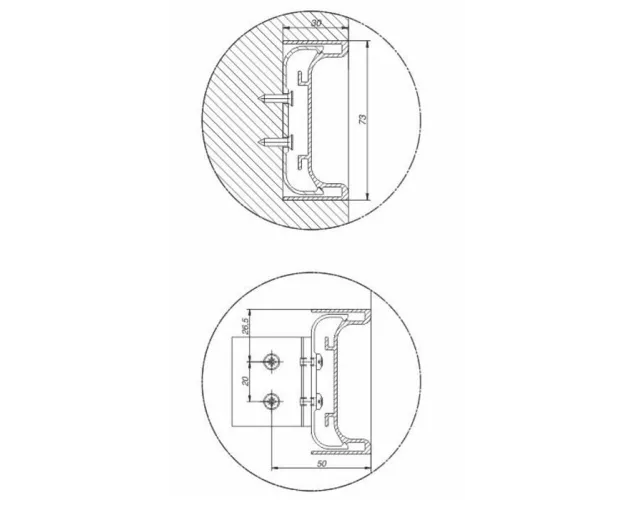 Listwa aluminiowa LED Typ "C", art. 05001635, L-3,5 mb, Czarna C-35