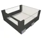Szuflada MERIVOBOX 500 40kg WYSOKA E WEWNĘTRZNA BOXCOVER + SZKŁO + RELING OG-M ANTRACYT
