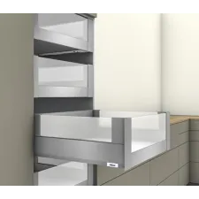 Szuflada MERIVOBOX 500 40kg WYSOKA E WEWNĘTRZNA BOXCOVER + SZKŁO + SZKŁO FRONT IG-M SZARA
