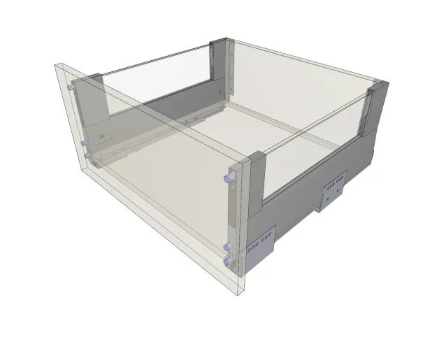 Szuflada MERIVOBOX E 450 40kg WYSOKA + BOXCOVER+SZKŁO IG-M SZARA Szuflada MERIVOBOX E 450 40kg WYSOKA + BOXCOVER+SZKŁO IG-M SZARA