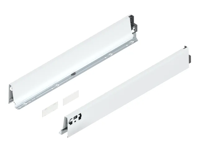 Boki szuflady tandembox L-600, M(83.6 mm), + zaślepki (P+L), biały Boki szuflady tandembox L-600, M(83.6 mm), + zaślepki (P+L), biały