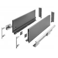 Szuflada GTV AXIS PRO PUSH TO OPEN, Wysoka H-167mm, 300 mm, antracyt